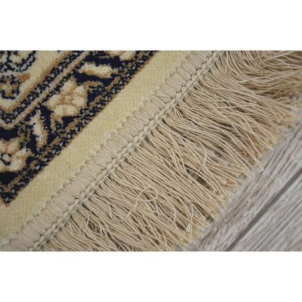 Tæppe WINDSOR 22915 roset jacquard elfenben/blå, 60x100 cm