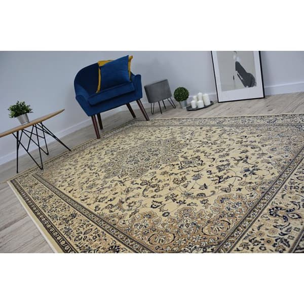 Tæppe WINDSOR 22915 roset jacquard elfenben/blå, 120x170 cm
