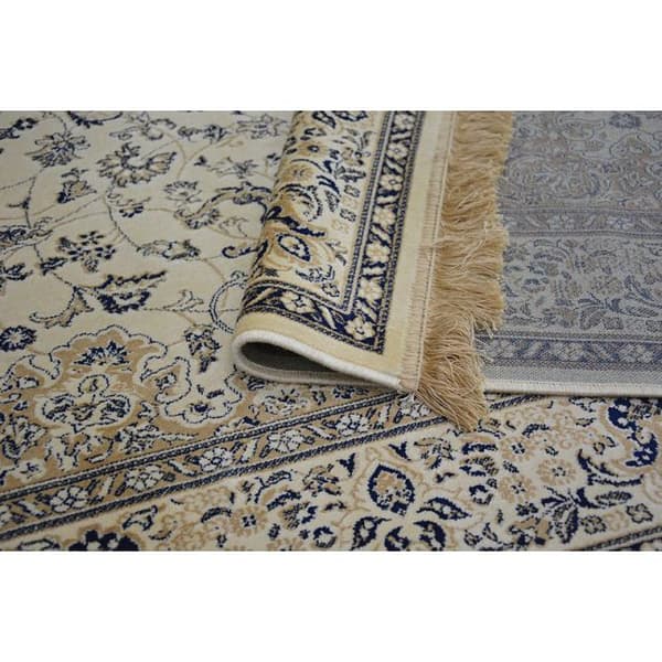 Tæppe WINDSOR 22915 roset jacquard elfenben/blå, 120x170 cm