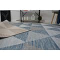 Miniatyrbild 3 av 5: Matta SISAL LOFT 21132 TRIANGLER ivory/silver/blå, 140x200 cm