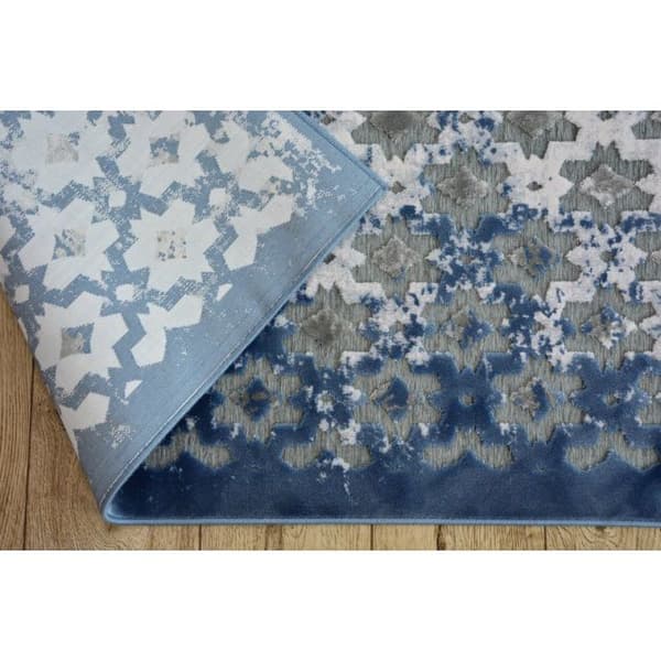 Matta ACRYLIC YAZZ 7006 ORIENT grå / blå / ivory, 133x190 cm