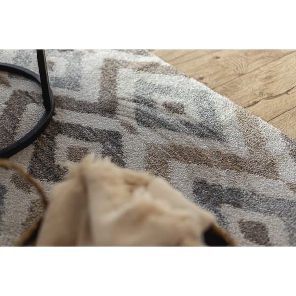 Matta SOFT 6024 DIAMONDS grädde / beige / brun, 80x150 cm