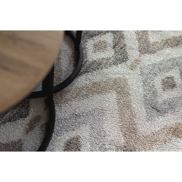 Matta SOFT 6024 DIAMONDS grädde / beige / brun, 80x150 cm