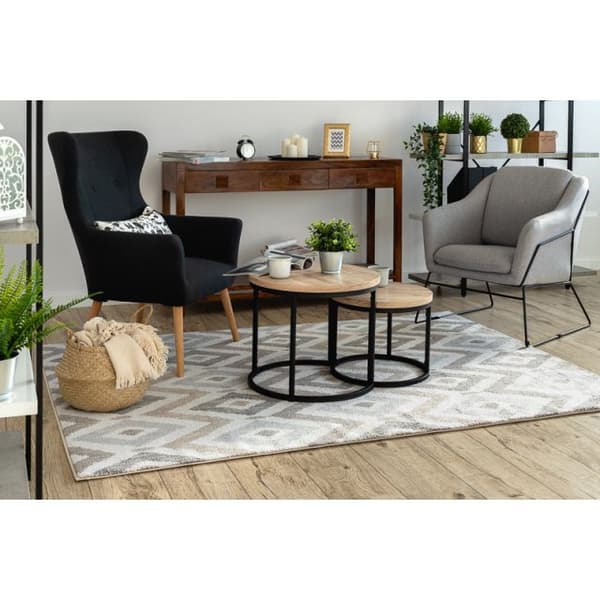 Matta SOFT 6024 DIAMONDS grädde / beige / brun, 80x150 cm