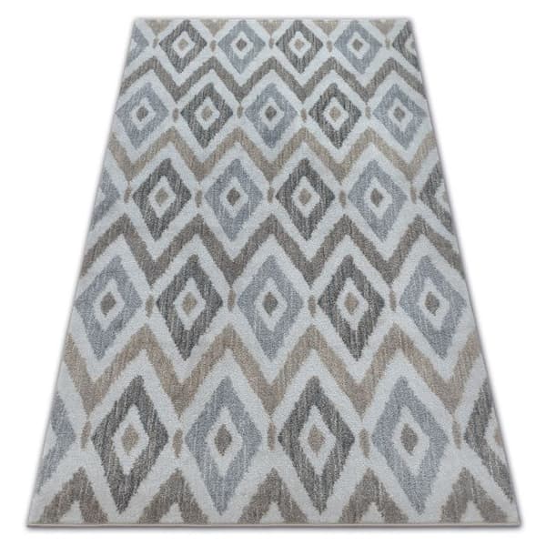 Matta SOFT 6024 DIAMONDS grädde / beige / brun, 80x150 cm