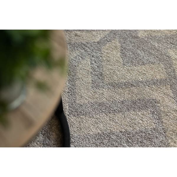 Matta SOFT 8028 ETHNO HERRINGBONE brun / beige, 140x190 cm