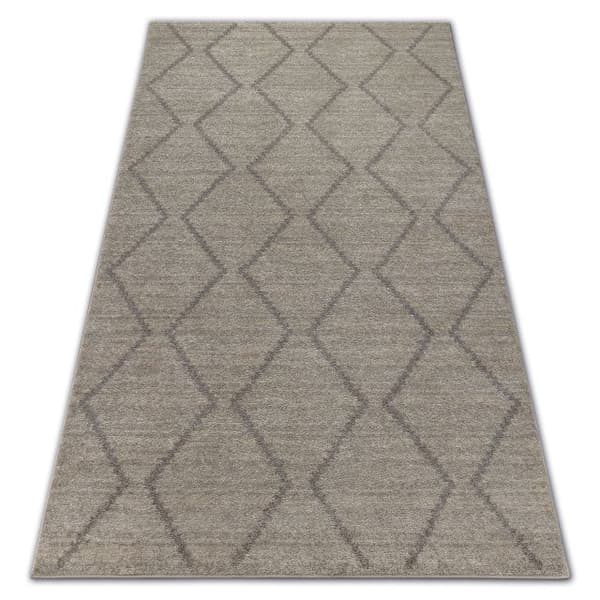 Matta SOFT 8036 ETHNO DIAMONDS grädde / ljus brun, 120x170 cm