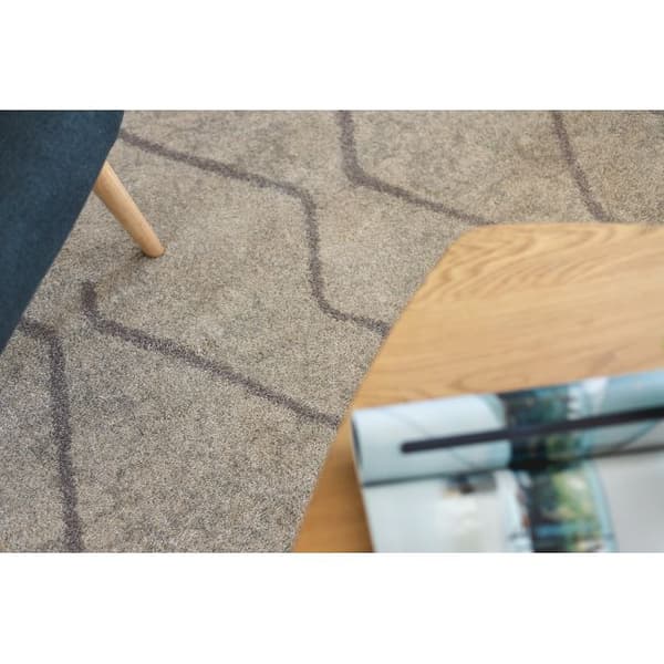 Matta SOFT 8050 ZIGZAG BOHO grädde / ljus brun, 120x170 cm