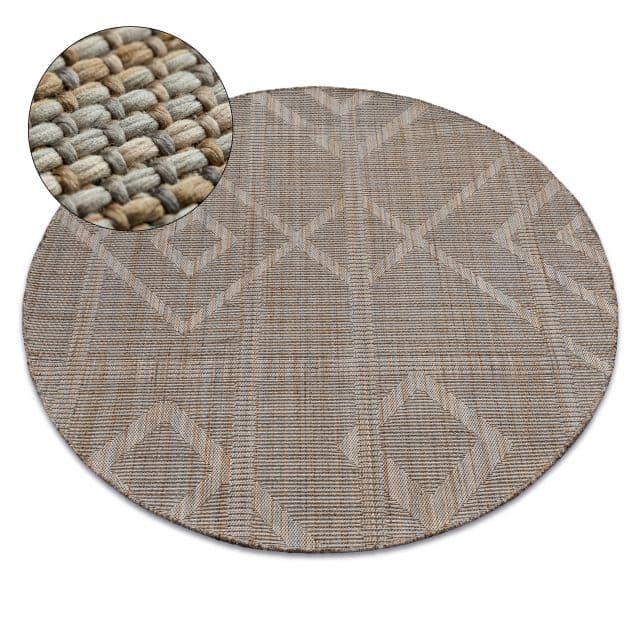 Matta NATURE cirkel G2929 beige SIZAL BOHO, cirkel 100 cm