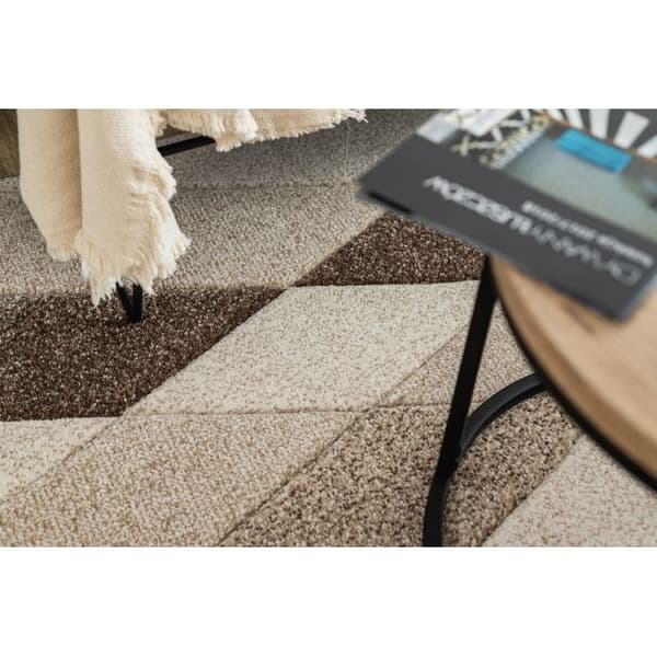 Matta FEEL 5674/15055 DIAMONDS beige / brun / grädde, 180x270 cm