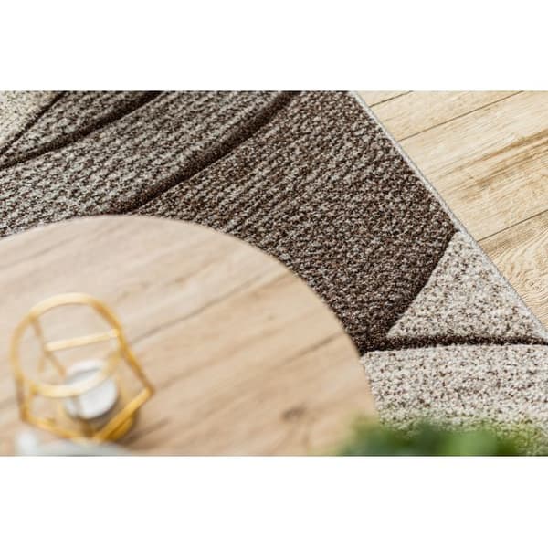 Matta FEEL 5675/15011 WAVES brun / beige / grädde, 80x150 cm