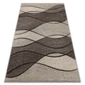 Miniatyrbild 1 av 5: Matta FEEL 5675/15011 WAVES brun / beige / grädde, 80x150 cm