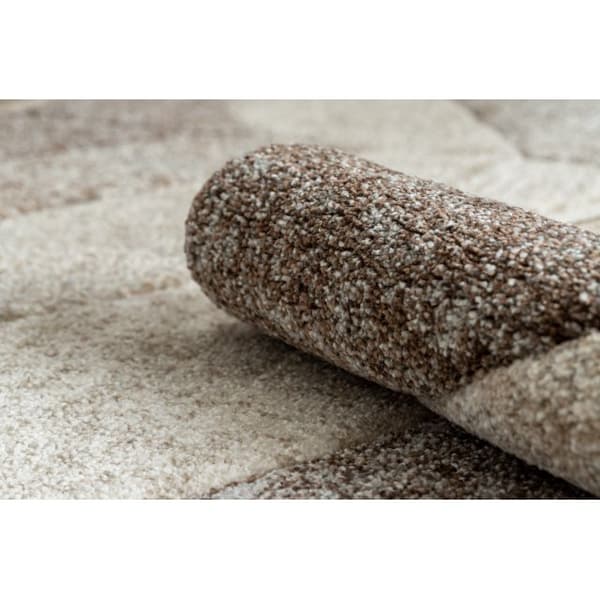 Matta FEEL 5673/15055 HERRINGBONE beige / brun / grädde, 120x170 cm