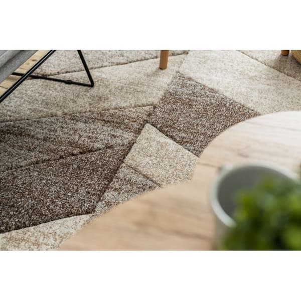 Matta FEEL 5673/15055 HERRINGBONE beige / brun / grädde, 120x170 cm