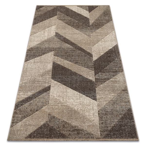 Matta FEEL 5673/15055 HERRINGBONE beige / brun / grädde, 120x170 cm