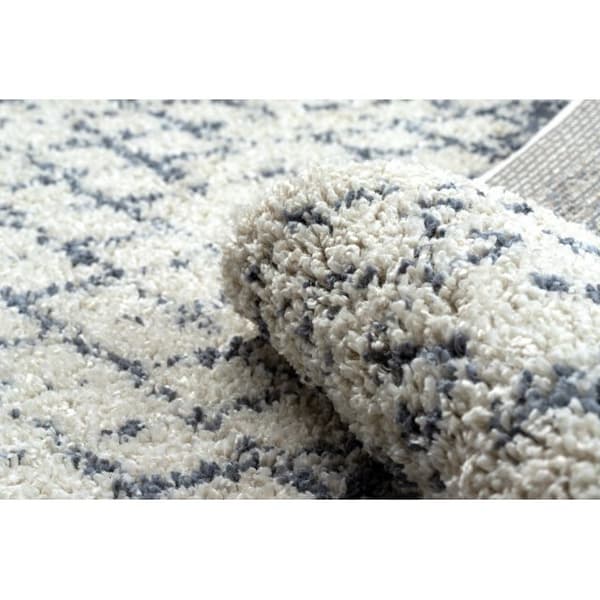 Tæppe BERBER AGADIR G0522 fløde / grå kvaster berberi Marokkansk shaggy, 160x220 cm