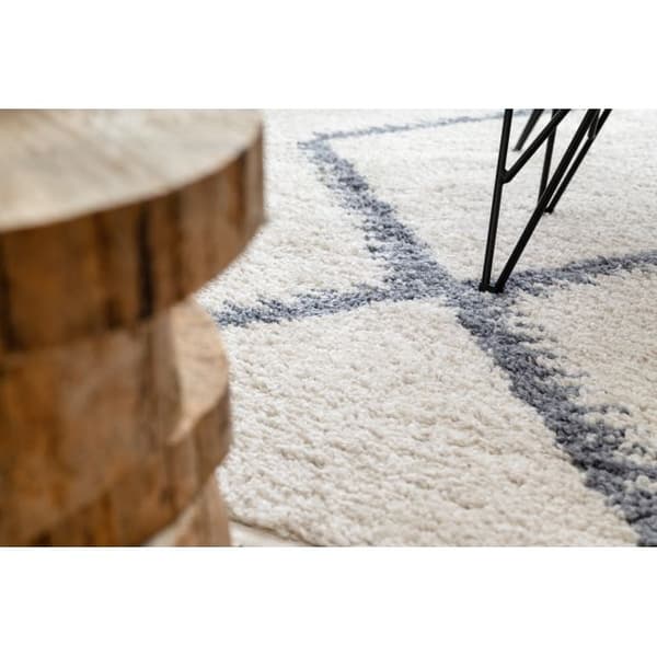 Tæppe BERBER MEKNES B5910 fløde / grå kvaster berberi Marokkansk shaggy, 140x190 cm