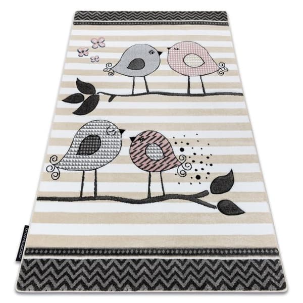 Matto PETIT BIRDS LINTUJA kerma, 120x170 cm