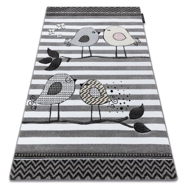 Matto PETIT BIRDS LINTUJA harmaa, 120x170 cm