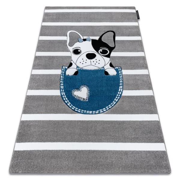 Matto PETIT BULLDOG KOIRA harmaa, 180x270 cm