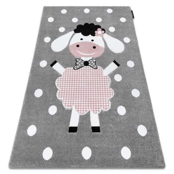 Matta PETIT DOLLY får grå, 200x290 cm