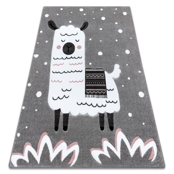 Matto PETIT LAAMA harmaa, 200x290 cm