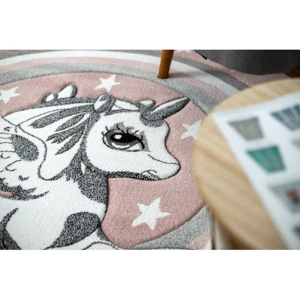 Matto PETIT PONY hevonen, poni vaaleanpunainen, 160x220 cm