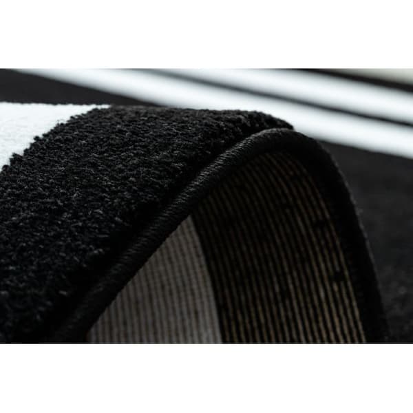 Matta HAMPTON Ram cirkel svart, cirkel 140 cm