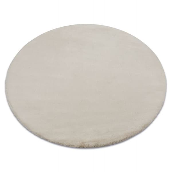 Matto BUNNY pyörä beige Jäljitelmä kanin turkista, cirkel 120 cm