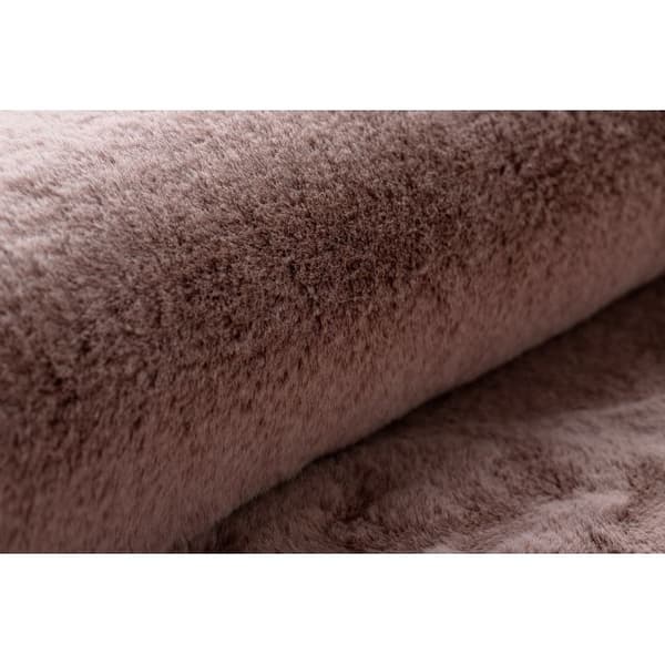 Matta BUNNY cirkel rosa IMITATION AV KANINSPEL, cirkel 160 cm
