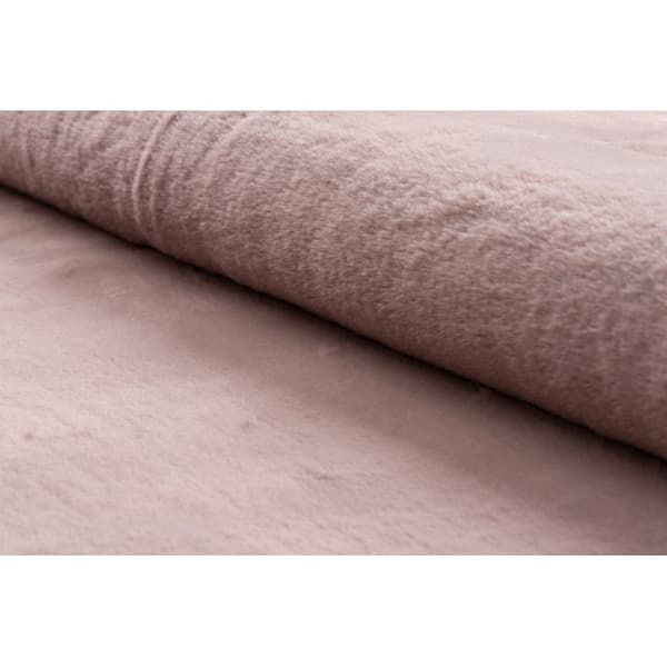 Matta BUNNY cirkel rosa IMITATION AV KANINSPEL, cirkel 160 cm