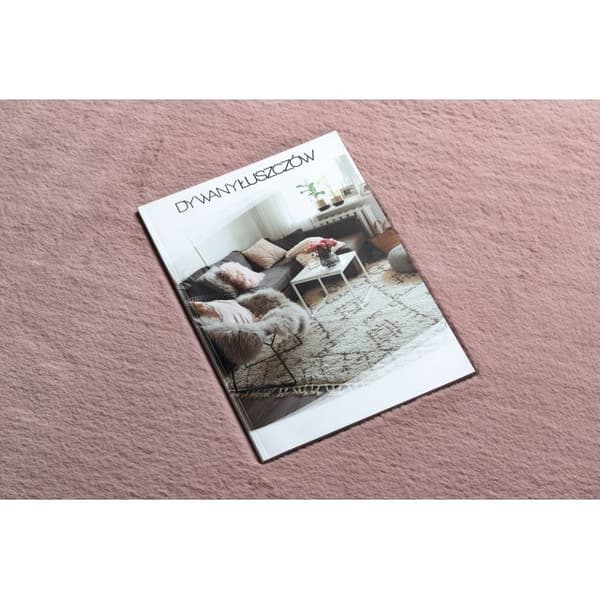 Matta BUNNY cirkel rosa IMITATION AV KANINSPEL, cirkel 160 cm