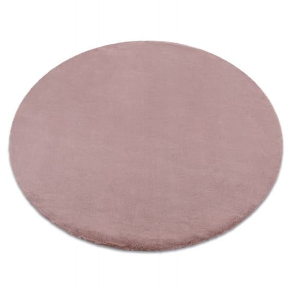 Matta BUNNY cirkel rosa IMITATION AV KANINSPEL, cirkel 160 cm