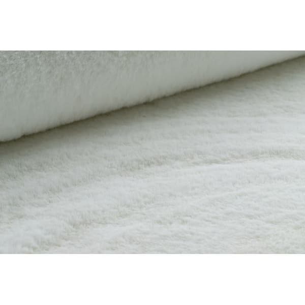 Tæppe BUNNY hjul hvid IMITERET KANINPELS, cirkel 120 cm