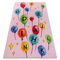 Miniatyrbillede 1 af 5: Tæppe PLAY Balloner breve alfabetet G3548-3 lyserød skridsikker, 140x190 cm