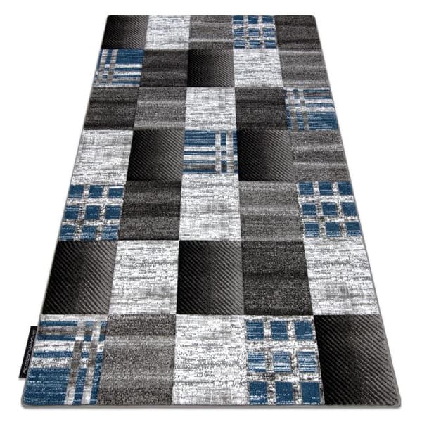 Matta ALTER Siena squares Trellis blå, 140x190 cm