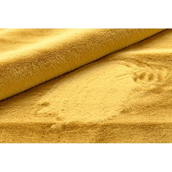 Tæppe BUNNY guld IMITERET KANINPELS, 200x290 cm