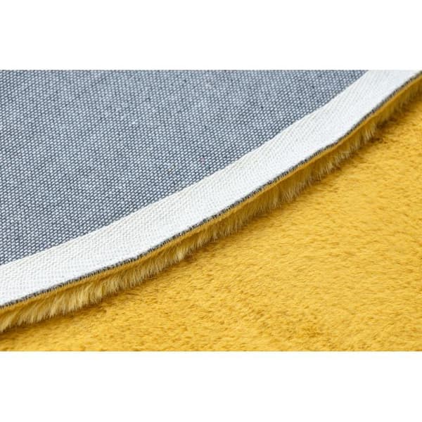 Matta BUNNY cirkel guld IMITATION AV KANINSPEL, cirkel 140 cm