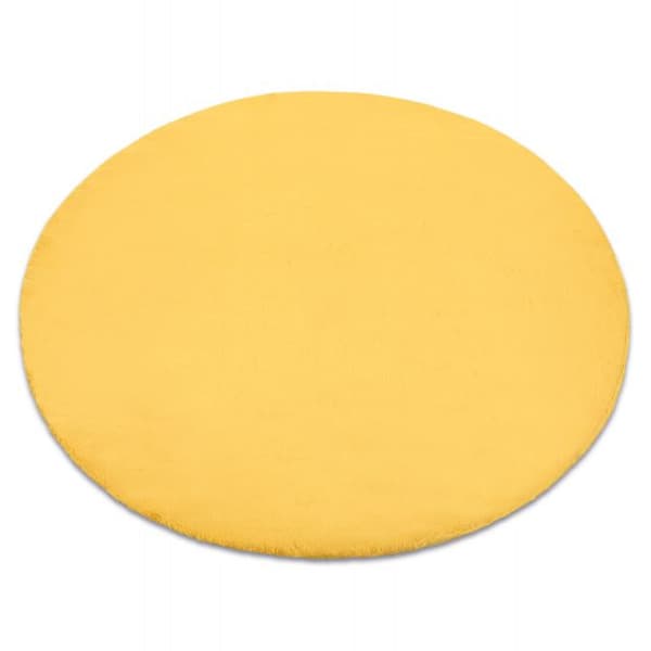 Matta BUNNY cirkel guld IMITATION AV KANINSPEL, cirkel 140 cm
