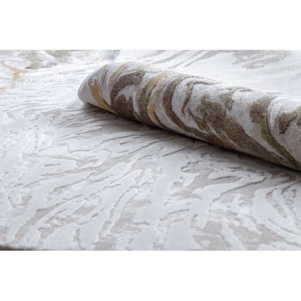 Matta ACRYLIC DIZAYN 123 beige / gul, 80x300 cm