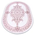 Miniatyrbild 1 av 5: Matta ACRYLIC DIZAYN oval 142 ivory / rosa, 80x300 cm