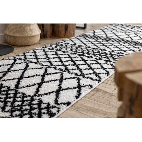 Matta, Löpare  BERBER SAFI vit - för kök, korridor och hall, 60x200 cm