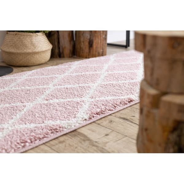 Matta, Löpare  BERBER TROIK rosa - för kök, korridor och hall, 60x250 cm