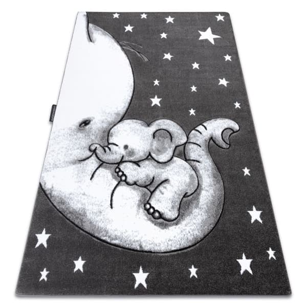 Tæppe PETIT TRUMPET Telefantstamme elefant STJERNER grå, 160x220 cm
