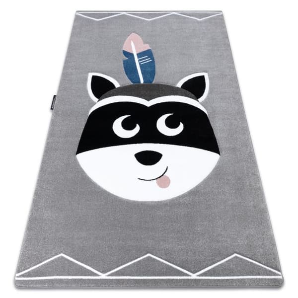 Matto PETIT RACCOON MUKKI pesukarhu harmaa, 160x220 cm