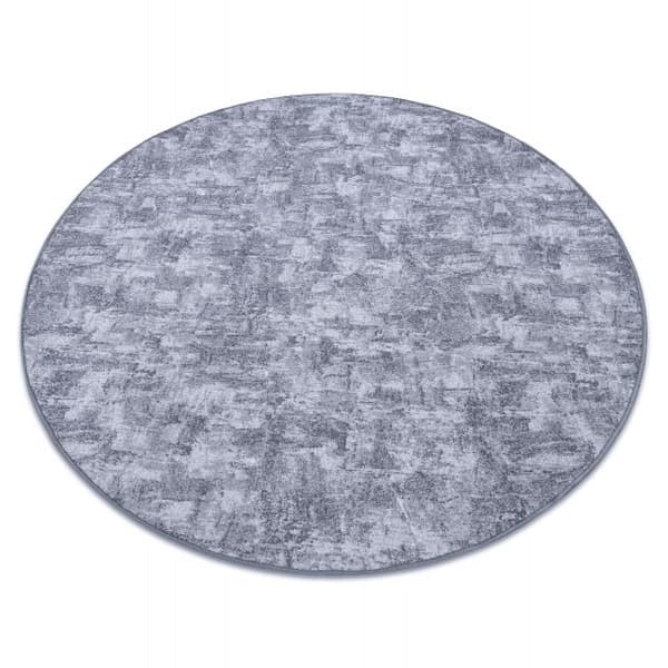 Matta, runda SOLID grå 90 CONCRETE , cirkel 133 cm