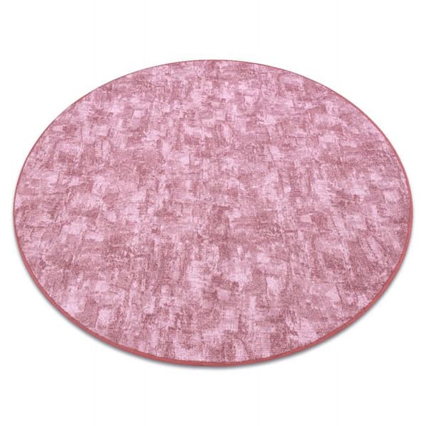 Matta, runda SOLID rodna rosa 60 CONCRETE , cirkel 133 cm