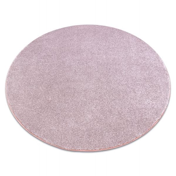 Matta, runda SAN MIGUEL rodna rosa 61 vanlig, platt, en färg, cirkel 150 cm