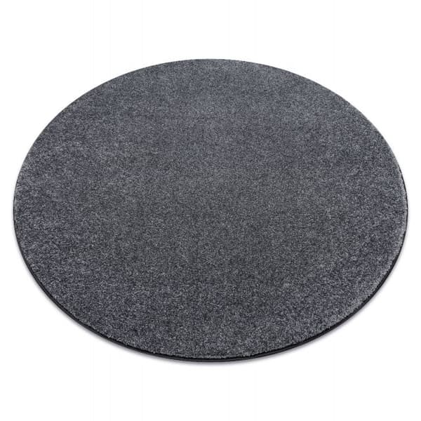 Matta, runda SAN MIGUEL grå 97 vanlig, platt, en färg, cirkel 150 cm