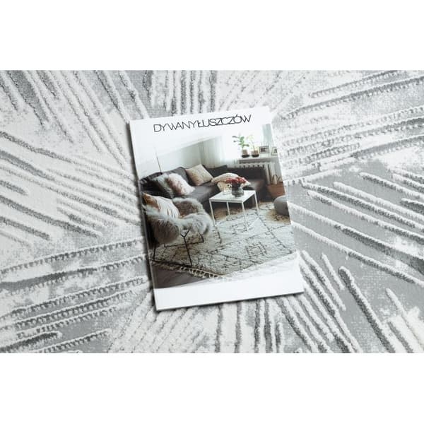 Matta ACRYLIC VALS 0W1733 C53 47 Abstraktion spatial 3D ivory / grå, 240x340 cm